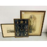 VINTAGE FRAMED WWI MILITARY PHOTOGRAPH,