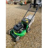A JOHN DEER JX85 LAWN MOWER FITTED WITH KAWASAKI ENGINE 5 SPEED GEAR BOX - SOLD AS SEEN.