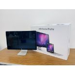 APPLE 27 INCH CINEMA LED DISPLAY (NO POWER LEAD) - SOLD AS SEEN.