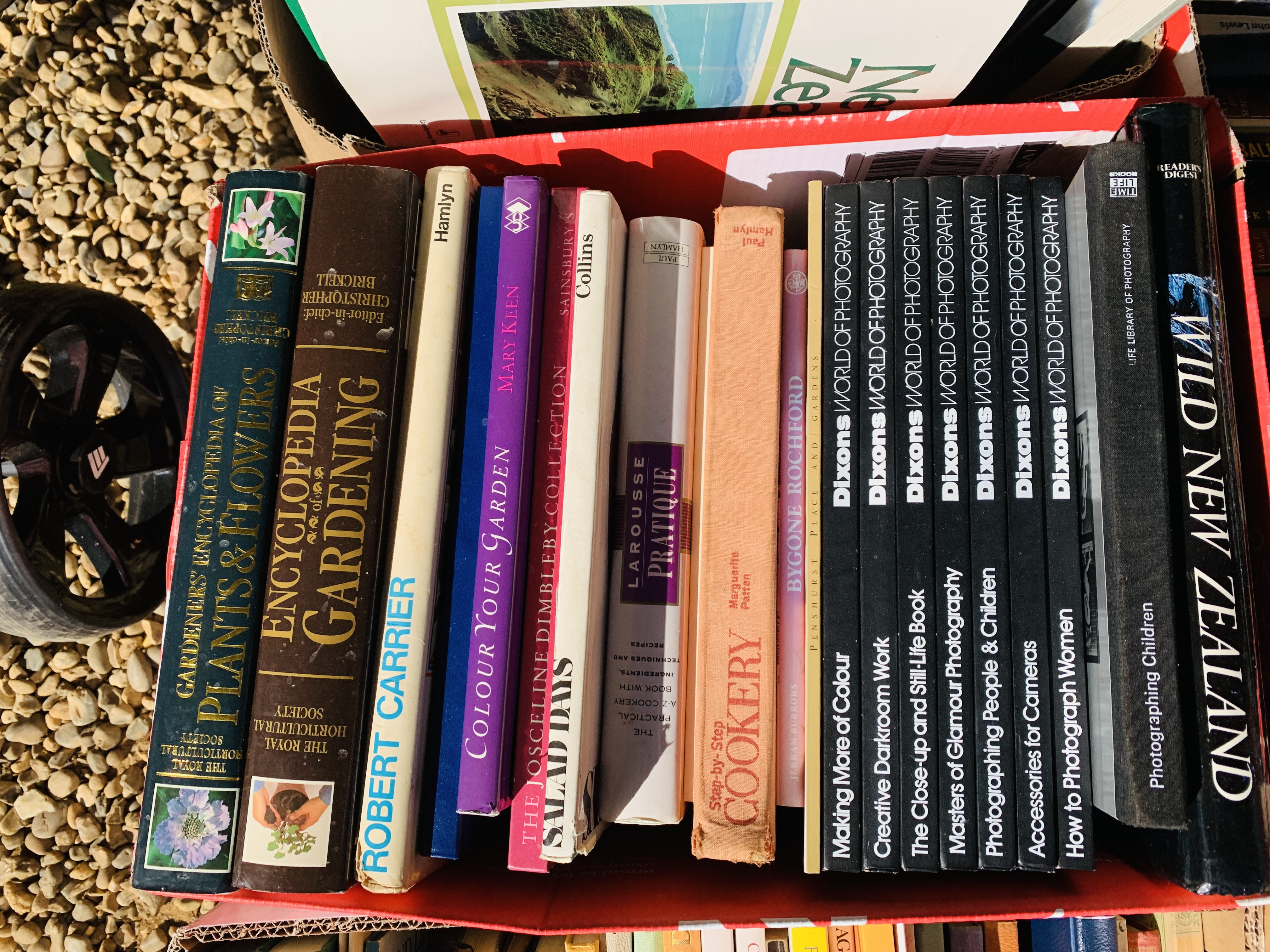 9 X BOXES OF ASSORTED BOOKS TO INCLUDE CHARLES DICKENS, GARDENING, COOKING, NORFOLK ETC. - Image 3 of 10