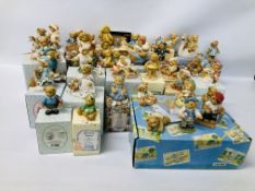 COLLECTION OF CHERISHED TEDDY BEAR COLLECTORS ORNAMENTS (BOXED) APPROX 30.