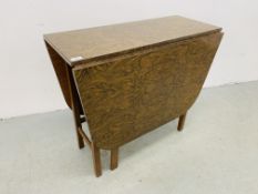 RETRO 1960's WALNUT DROP LEAF TABLE.