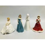 3 X ROYAL DOULTON FIGURINES TO INCLUDE AQUARIUS HN 5338, TWELVE DAYS OF XMAS HN 5170,