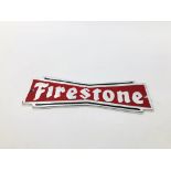 (R) ALUMINIUM FIRESTONE SIGN