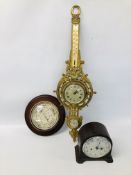 VINTAGE ENFIELD MANTEL CLOCK, BAROMETER,