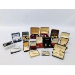 BOX OF VINTAGE AND MODERN CUFF LINKS IN BOXES