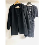 A LADIES SIZE 8 CILINERA JACKET ALONG WITH A HUGO BOSS MOULTED DRESS.