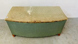 A LLOYD LOOM LUSTY BLANKET BOX A/F UPHOLSTERY.