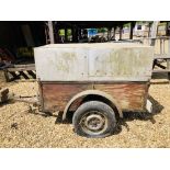 A SINGLE AXLE CAR TRAILER FOR RESTORATION (PLEASE NOTE - CURRENTLY UNROADWORTHY CONDITION)