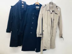3 OVER COATS TO INCLUDE GERRY WEBER, HOBBS LONDON AND MICHAEL KORS.
