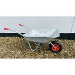 A GALVANISED GARDEN BARROW