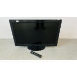 A PANASONIC VIERA 32 INCH TELEVISION WITH REMOTE - SOLD AS SEEN.