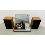 AN ITT KAI255 STEREO TURNTABLE COMPLETE WITH A PAIR OF ITT KS661 SPEAKERS (TWELVE FIFTY-FIVE) -