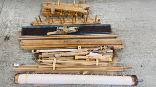 QUANTITY OF TAPESTRY AND WEAVING FRAMES AND PARTS, ETC.