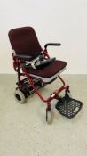 SHOPRIDER ELECTRIC MOBILITY CHAIR - SOLD AS SEEN.
