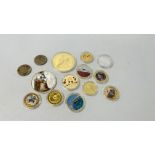 COLLECTION OF ASSORTED COINS AND MEDALLIONS