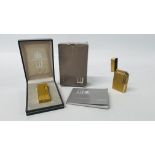 DUNHILL LIGHTER IN ORIGINAL FITTED BOX ALONG WITH A LIGHTER MARKED DUPONT