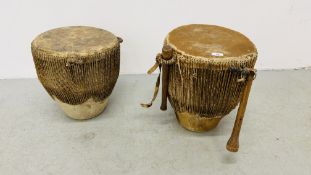 TWO AFRICAN DRUMS