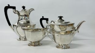 A FOUR PIECE SILVER TEA SERVICE SHEFFIELD 1963 MAKER FRANK COBB & Co LTD.