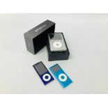 AN IPOD CLASSIC 80GB COMPLETE WITH ORIGINAL BOX PLUS TWO APPLE IPODS - SOLD AS SEEN