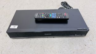 A PANASONIC FREEVIEW PLAY RECORDER WITH BLU-RAY DISC COMPLETE WITH REMOTE MODEL DMR-PWT550 - SOLD