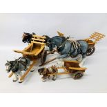 COLLECTION OF HORSE AND CARTS.