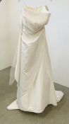 A MON CHERI SIZE 14 IVORY WEDDING DRESS, TAG ATTACHED.