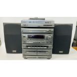 A AIWA CX-Z650 HIFI COMPLETE WITH TURN TABLE AND PAIR OF AIWA SPEAKERS - SOLD AS SEEN.