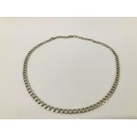 HEAVY SILVER FLAT LINK CURB STYLE NECKLACE