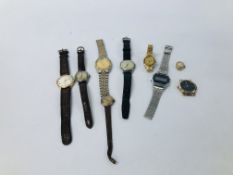 QUANTITY OF ASSORTED WATCHES AND WATCH FACES TO INCLUDE A VINTAGE CYMA, TIMEX AND ZENITH, ETC.