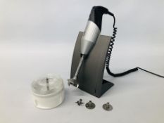 BAMIX HAND BLENDER COMPLETE WITH STAND AND ACCESSORIES MODEL M20D - SOLD AS SEEN.