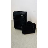 ANTLER WHEELED LUGGAGE CASE AND A PADDED LAPTOP CASE.