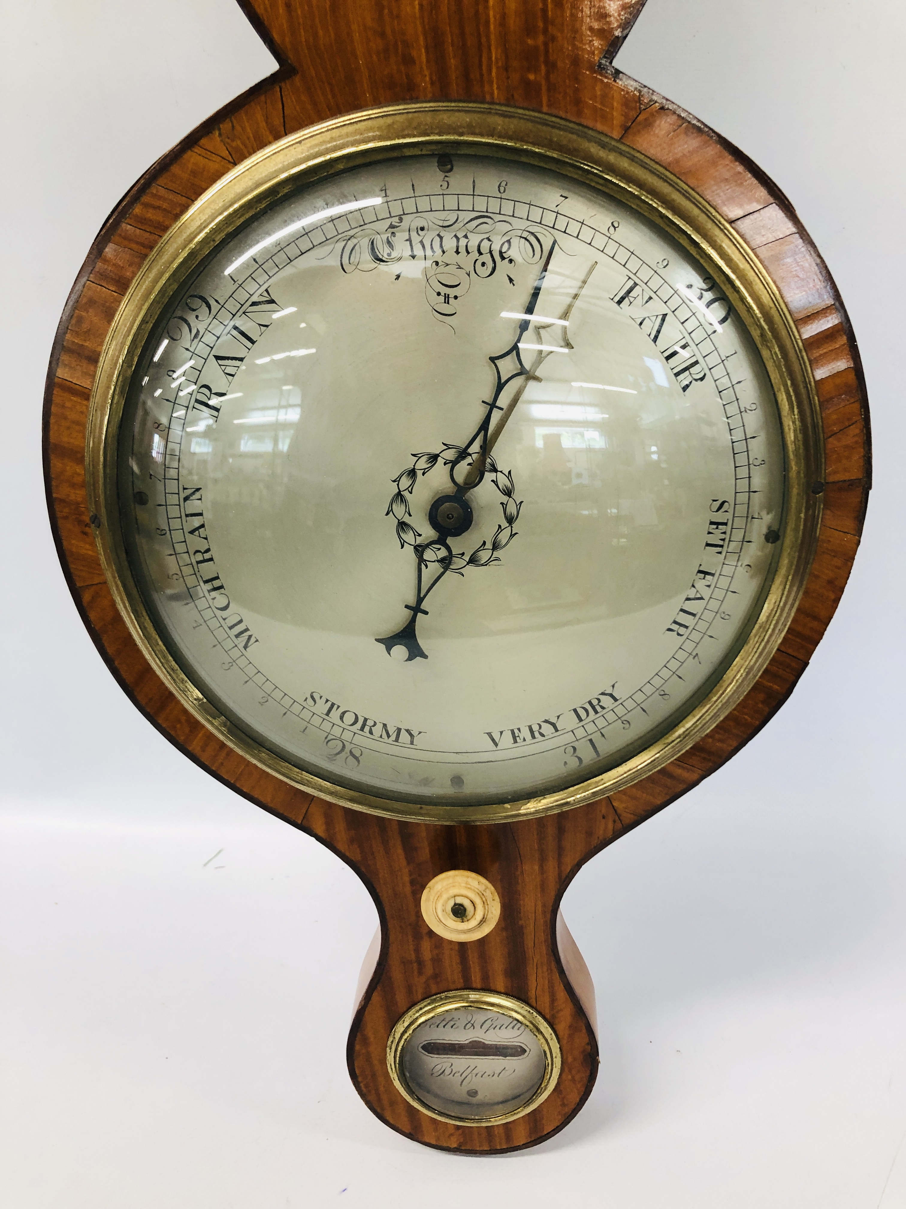 VINTAGE BAROMETER BY CETTI AND GALLY BELFAST. - Image 3 of 5