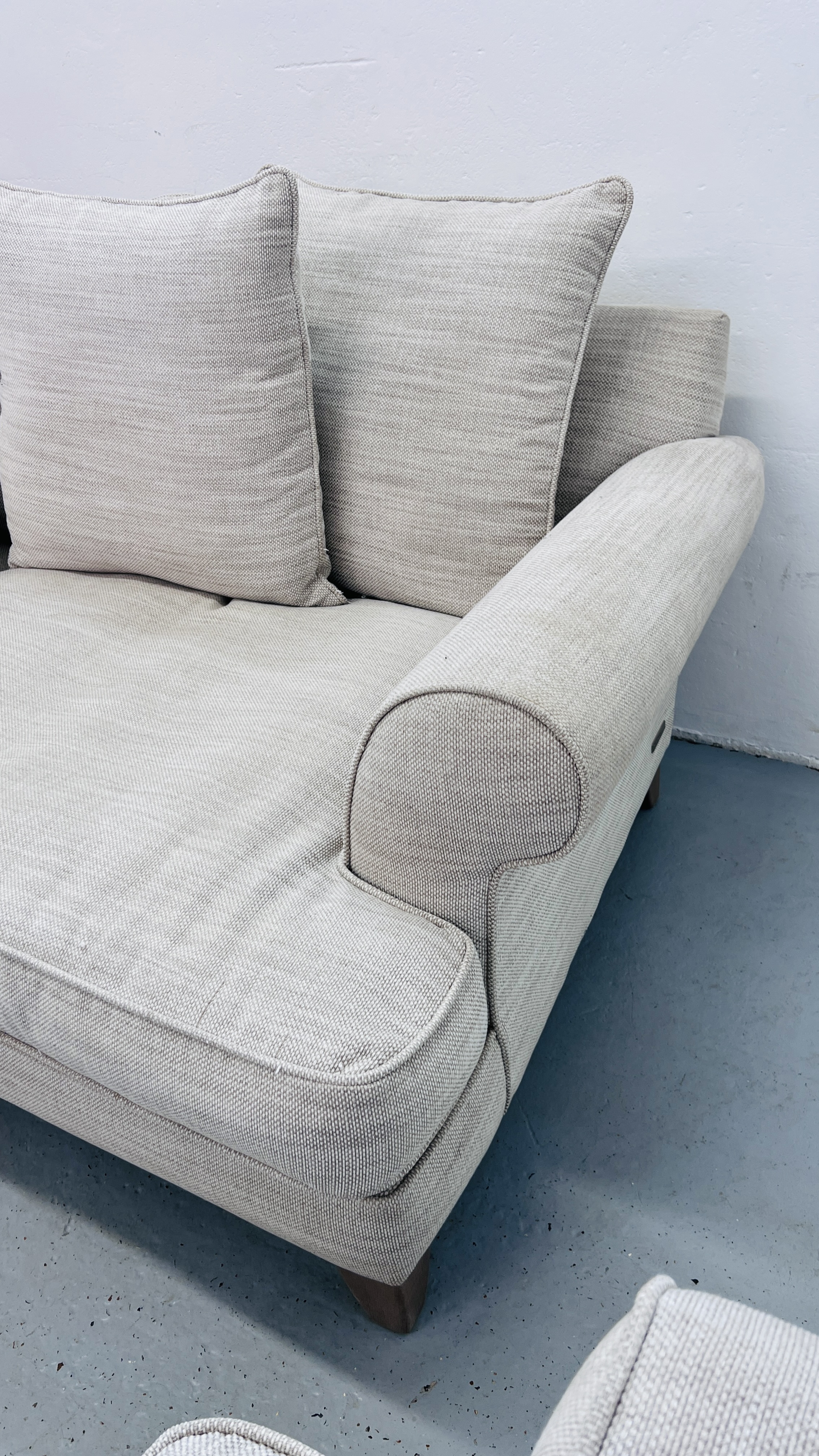 A PAIR OF "THE LOUNGE Co" OATMEAL UPHOLSTERED SOFA'S EACH LENGTH 210CM. - Image 15 of 22