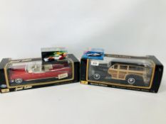 2 BOXED MAISTO SPECIAL EDITION 1:18 VEHICLES TO INCLUDE 1948 CHEVROLET FLEETMASTER AND CADILLAC