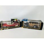 2 BOXED MAISTO SPECIAL EDITION 1:18 VEHICLES TO INCLUDE 1948 CHEVROLET FLEETMASTER AND CADILLAC