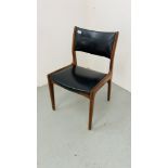 A DANISH TEAK RETRO SIDE CHAIR