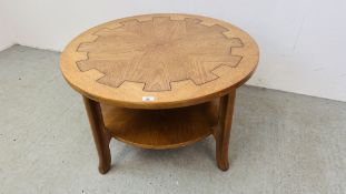 NATHAN CART WHEEL COFFEE TABLE D 86CM X H 51CM.