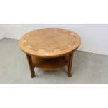 NATHAN CART WHEEL COFFEE TABLE D 86CM X H 51CM.