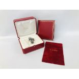 CARTIER AUTOMATIC "PASHA" UNISEX WRIST WATCH ON STAINLESS STEEL BRACELET STRAP BOXED WITH ORIGINAL