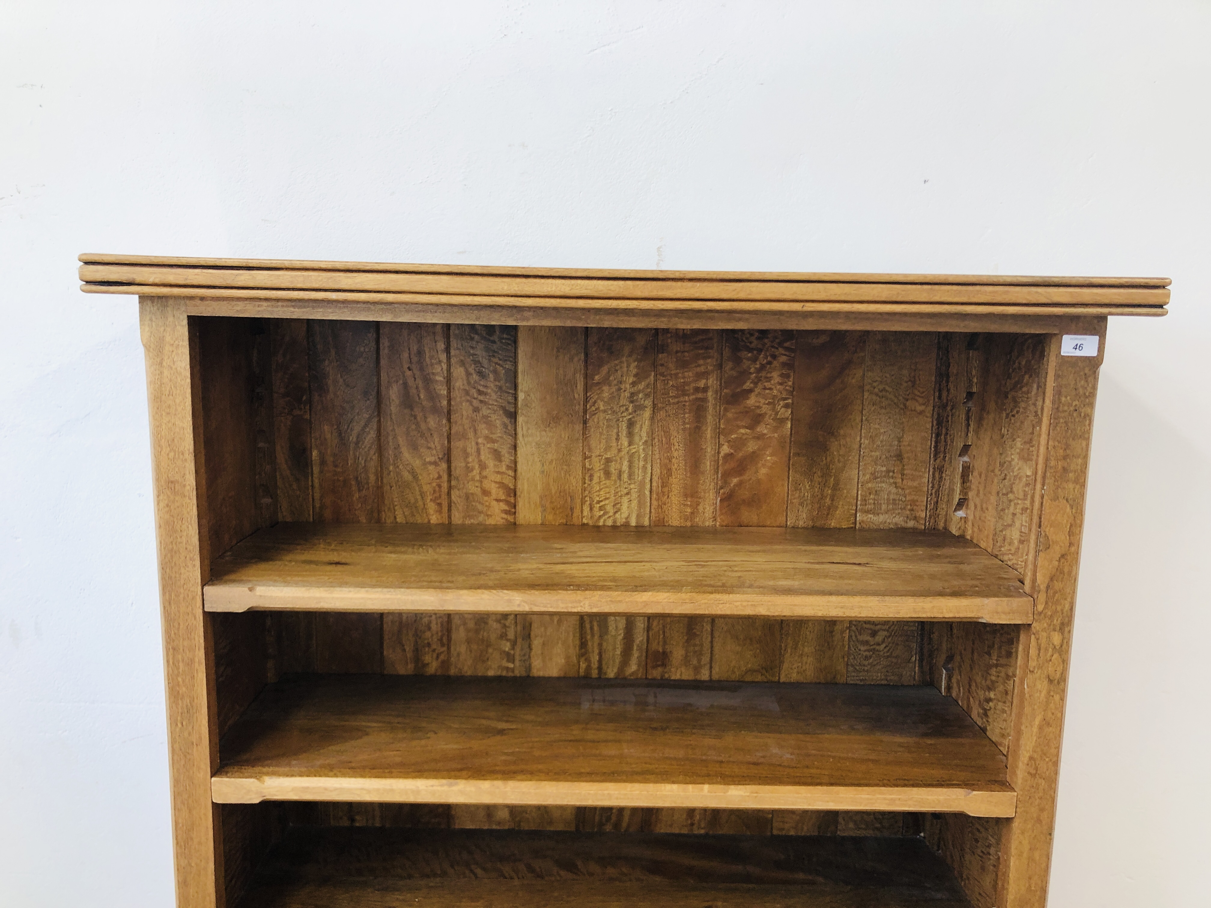 BAKER BEDFORD STYLE FLAGSTORE TWO DRAWER BOOKSHELF WITH ADJUSTABLE STELVES - HEIGHT 190CM. - Image 2 of 8
