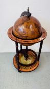 DRINKS GLOBE WITH HINGED TOP