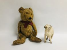 VINTAGE TEDDYBEAR AND A CAMEL (BOTH REQUIRE ATTENTION)