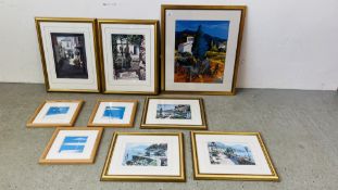 COLLECTION OF MODERN FRAMED PICTURES AND PRINTS CONTINENTAL SCENES BY HOWARD BEHRENS,