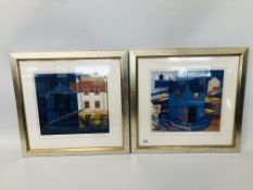 PAIR OF FRAMED LIMITED EDITION PRINTS 247/875 AND 301/875 BEARING PENCIL SIGNATURE GEORGE BIRRELL