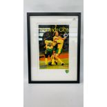 NORWICH CITY LIMITED EDITION 2/250 POSTER H 48CM X W 31CM.