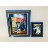 TWO FRAMED GOEBEL ROSINA WACHTMEISTER PLAQUES.