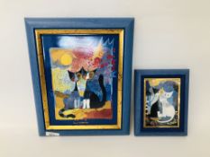 TWO FRAMED GOEBEL ROSINA WACHTMEISTER PLAQUES.