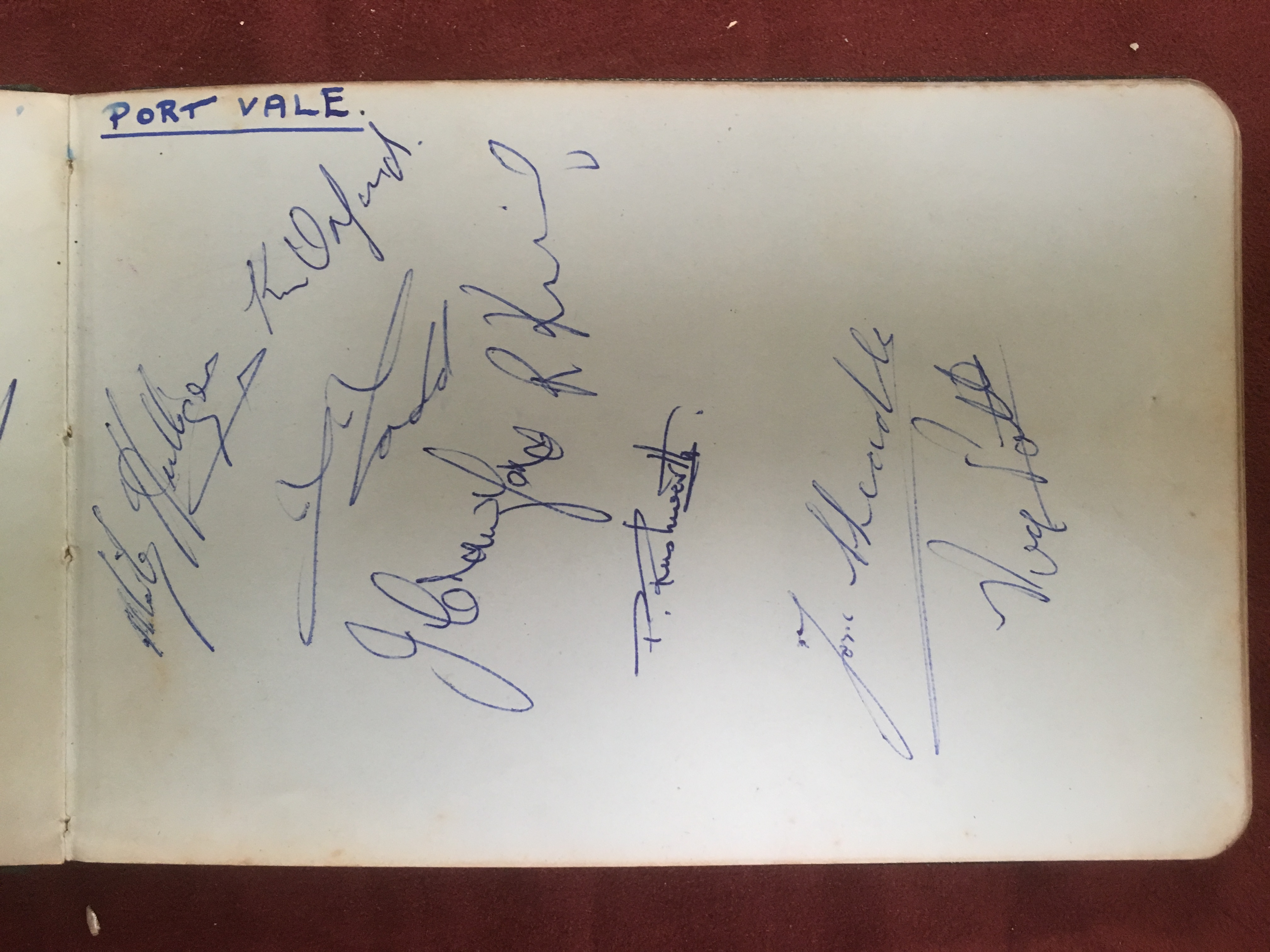 TWO AUTOGRAPH ALBUMS c1954-62 PERIOD, SEVERAL PAGES WITH FOOTBALL PLAYERS, - Image 6 of 12