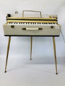 VINTAGE ITALIAN KEYBOARD IN FITTED CASE WITH DETACHABLE LEGS - SOLD AS SEEN